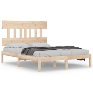 vidaXL Cadre de lit Bois massif 140x200 cm