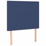 vidaXL Sommier à lattes de lit avec matelas Bleu 90x190 cm Tissu