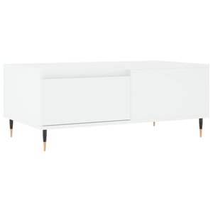 vidaXL Table basse Blanc 90x50x36 5 cm Bois d'ingénierie