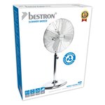 Ventilateur sur pied chromé 45 cm 50 W Bestron DFS45S