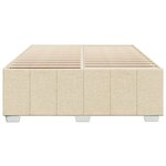vidaXL Cadre de lit sans matelas crème 160x200 cm tissu