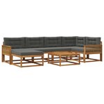 vidaXL Ensemble de canapés d'extérieur 7 Pièces Naturel et Anthracite