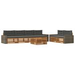 vidaXL Ensemble de canapés d'extérieur 7 pc Naturel et Anthracite