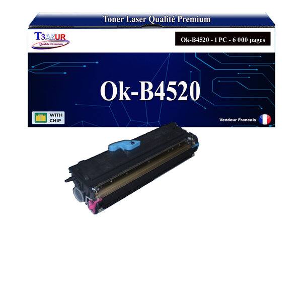 T3AZUR - Toner compatible avec Oki B4520  B4525  B4540  B4545