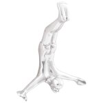 vidaXL Sculpture Argenté 22 x 8 x 25 cm Aluminium