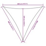 vidaXL Voile d'ombrage 160 g/m² Terre cuite 4x4x4 m PEHD