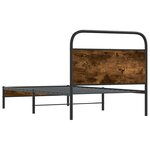 vidaXL Cadre de lit sans matelas 107x203 cm chêne fumé bois ingénierie