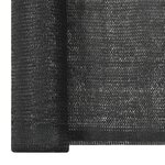 vidaXL Filet brise-vue PEHD 2 x 10 m Noir