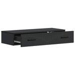 vidaXL Table d'appoint murale Noir 87 5 x 34 5 x 17 cm