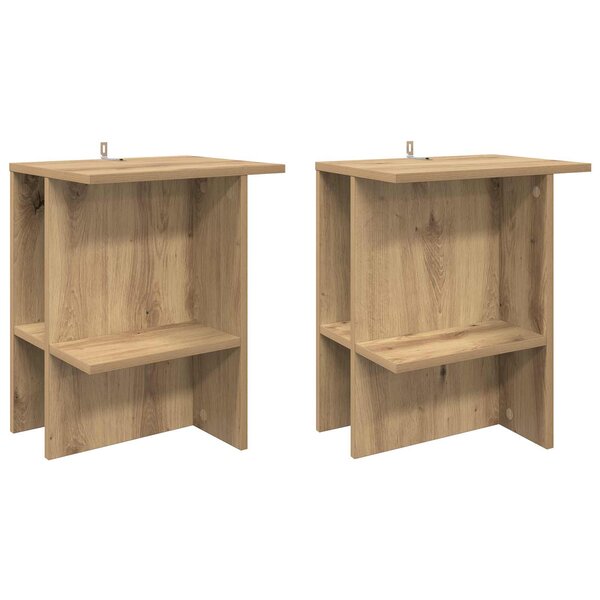 vidaXL Table basse 2 Pièces Chêne artisanal 40 x 30 x 49 cm
