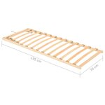 vidaXL Sommier à lattes sans matelas tête de lit réglable 70x200 cm