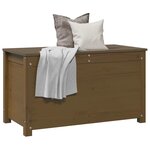 vidaXL Boîte de rangement Marron miel 80x40x45 5 cm Bois massif de pin