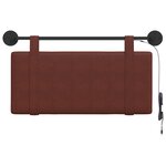 vidaXL Tête de lit suspendue Avec lumière LED Brun Brillant PU antique