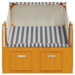 vidaXL Strandkorb avec auvent résine tressée et bois solide blanc gris