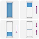 vidaXL Store plissé bleu 70x200 cm largeur du tissu 69 4 cm polyester