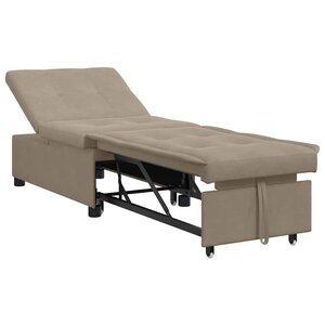 vidaXL Canapé-Lit avec coussin Taupe 67 x 194 x 82 cm Contreplaqué