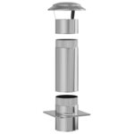 vidaXL Extension de Conduit Argent 25 x 25 x 65 cm Acier inoxydable