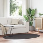 vidaXL Tapis "HUARTE" Anthracite 100x200 cm Ovale
