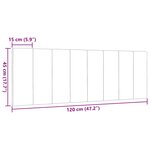 vidaXL Coussin de tête de lit gris foncé 120 cm tissu