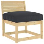 vidaXL Coussin pour assise de palette Noir 70 x 70 x 12 cm