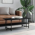 vidaXL Table basse Noir 100x50x40 cm Bois d'ingénierie