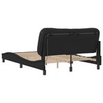 vidaXL Cadre de lit avec LED sans matelas noir 140x190 cm