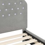 vidaXL Cadre de lit pour tout-petit avec tête de lit Gris clair