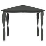 vidaXL Belvédère à revêtement de poteaux 3x3x2 6 m Anthracite 160 g/m²