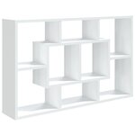 vidaXL Étagère murale blanc 85x16x52 5 cm bois d'ingénierie