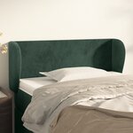 vidaXL Tête de lit avec oreilles Vert foncé 83x23x78/88 cm Velours