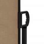 vidaXL Auvent latéral rétractable taupe 220x600 cm