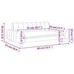 vidaXL Canapé pour enfants taupe 90x53x30 cm tissu