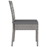 vidaXL Ensemble à manger de jardin 7 Pièces Résine tressée Gris