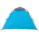 vidaXL Tente de camping à dôme 3 personnes bleu libération rapide