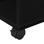 vidaXL Meuble de rangement avec roue Chêne noir 60 x 53 x 72.5 cm