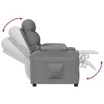 vidaXL Fauteuil inclinable Gris clair Tissu