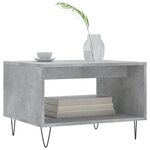 vidaXL Table basse gris béton 60x50x40 cm bois d'ingénierie