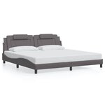 vidaXL Cadre de lit Viana sans matelas gris 200x200 cm similicuir