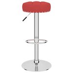 vidaXL Tabourets de bar lot de 2 rouge bordeaux tissu