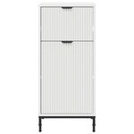 vidaXL Cabinet de salle de bain Blanc brillant 39 5 x 36 x 88 cm