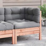 vidaXL Canapé d'angle de jardin avec coussins bois massif douglas