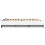 vidaXL Cadre de lit sans matelas blanc 150x200 cm bois d'ingénierie