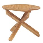 vidaXL Table à dîner de jardin Ø90x75 cm Bois de teck massif