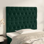 vidaXL Tête de lit Vert foncé 90x7x118/128 cm Velours