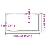 vidaXL Dessus de table bois massif traité bordure assortie