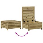 vidaXL Salon de jardin 7 Pièces avec coussins bois de pin imprégné