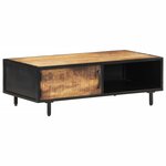 vidaXL Table basse 105x50x35 cm Bois de manguier brut