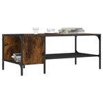 vidaXL Table basse avec support chêne fumé 100x51x40cm bois ingénierie