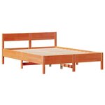 vidaXL Cadre de lit sans matelas cire marron 120x200cm bois pin massif