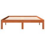 vidaXL Cadre de lit sans matelas cire marron 140x190cm bois pin massif